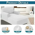 thumbnail image 4 of Lapalife Chaise Lounge Cover Indoor, Lounge Sofa Slipcover 1-Piece Stretch Furniture Slipcover with Arms, White, 4 of 6