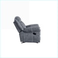thumbnail image 3 of Recliners Two-Tone Gray Velvet Glider Recliner with Cenro Mechanism | Gray | Velvet, 3 of 7