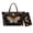 Black and Orange-Butterfly Moon Daisy, variant on Hummingbird Floral Printed Top Handle Handbag with Wristlet Wallet Womens Tote Bag Lightweight Shoulder Purse with Wristlet Clutch Pu Leather Top Handle Tote Purse, Green and Pink