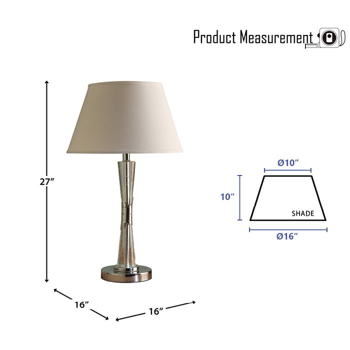 OakvillePark Jair Accent Table Lamp, Chrome