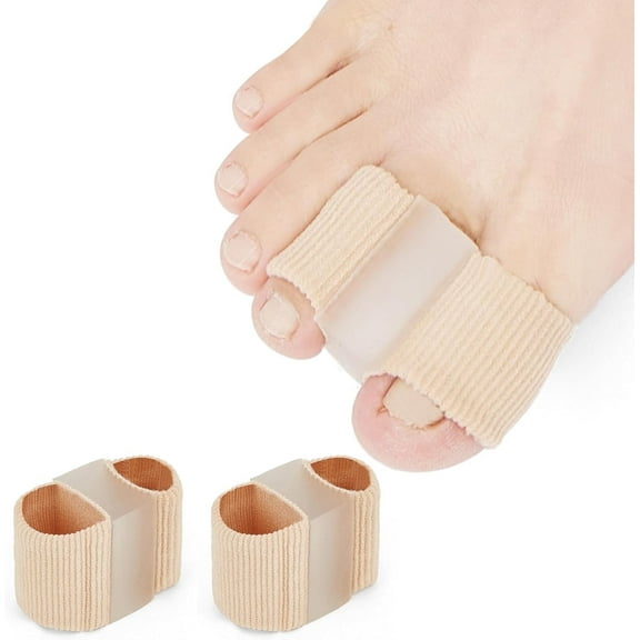 Manss Bunion Corrector, Gel Toe Separators for Overlapping Toes Women & Men, Toe Straightener with 2 Loops for Feet, Small, 2 Pcs