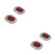 thumbnail image 1 of Sonducket Clips de zapatos de diamantes de imitación Hebilla de boda DIY Zapato de novia Encantos decorativos Rojo 2piezas Rojo, 1 of 1