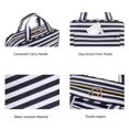 thumbnail image 7 of BAGSMART Full Size Toiletry Bag, Makeup Cosmetic Bag with Hanging Hook, Water-resistant Travel Organizer Bag for Women & Men, Black White Stripes, 7 of 7