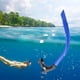 thumbnail image 4 of Tubo de respiración frontal de silicona para natación, entrenamiento profesional, tubo de buceo y snorkel para adultos (azul), 4 of 14