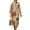 Vintage Brown Floral, variant on COEQINE Women's Midi Dress 3/4 Sleeve Wrap V-Neck Oriental Casual Sundress, Loose Fit Linen-Like Calf Length Tunic Dress for Women, Machine Washable, Size S, Ink Cat Peach Blossom