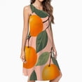 thumbnail image 2 of Fresh Citrus Casual Sleeveless Loose Sundress Dress For Women Summer Dress Daily Woman, 2 of 4