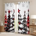 thumbnail image 2 of Rideaux de Sapin de Noël Rouges 42x84 Pouces pour Chambre, Rideaux Occultants Joyeux Noël 30-50 %, Rideaux Flocon de Neige de Noël, Rideaux de Fenêtre Bonne Année 2 Panneaux, 2 of 6