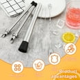 thumbnail image 6 of LINFANG Plastic Lid Straw Puncher Brush Versatile Professional Straw Punching Tool Muddler With Ergonomic Grip for Coffee Shop Lemonade Stand Home, 6 of 9