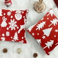 thumbnail image 6 of SANMADROLA Christmas Throw Pillow Covers, 18x18 Throw Pillows Soft Plush Cushion Covers, Set of 2 Xmas Tree Pillowcases Holiday Festivals Winter Home Decor Sofa Couch Bed Porch, Red, 6 of 9