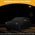 thumbnail image 3 of Funda para auto impermeable para todo clima, protección exterior completa contra el sol y la lluvia, con tiras reflectantes, negra para Honda CR-V, 3 of 5