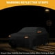 thumbnail image 3 of Funda para auto impermeable para todo clima, protección exterior completa contra el sol y la lluvia, con tiras reflectantes, negra para Honda CR-V, 3 of 5