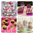 thumbnail image 5 of Cake Pop Sticks and Wrappers Kit,Including 100ct 6-inch Paper Lollipop Sticks,Cake pop bags,100ct Gold Twist Ties for Hard Candy, Suckers,Chocolate, 5 of 6