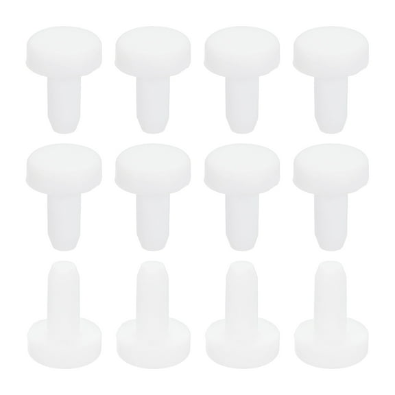 35Pack Silicone Hole Plug 3mm, White High Temp T Type Rubber Stoppers for 2.5-3mm Hole