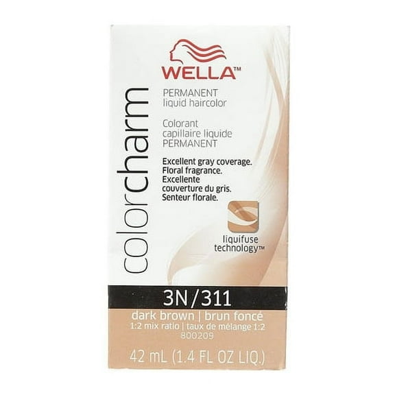 Wella Color Charm Liquid Haircolor 3n/311 Dark Brown, 1.4 Oz, 6 Pack