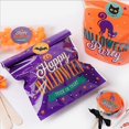 thumbnail image 4 of 50 bolsas de dulces de Halloween, bolsas de regalo para galletas, cajas de dulces para decoración de fiestas de Halloween, color azul, 4 of 5
