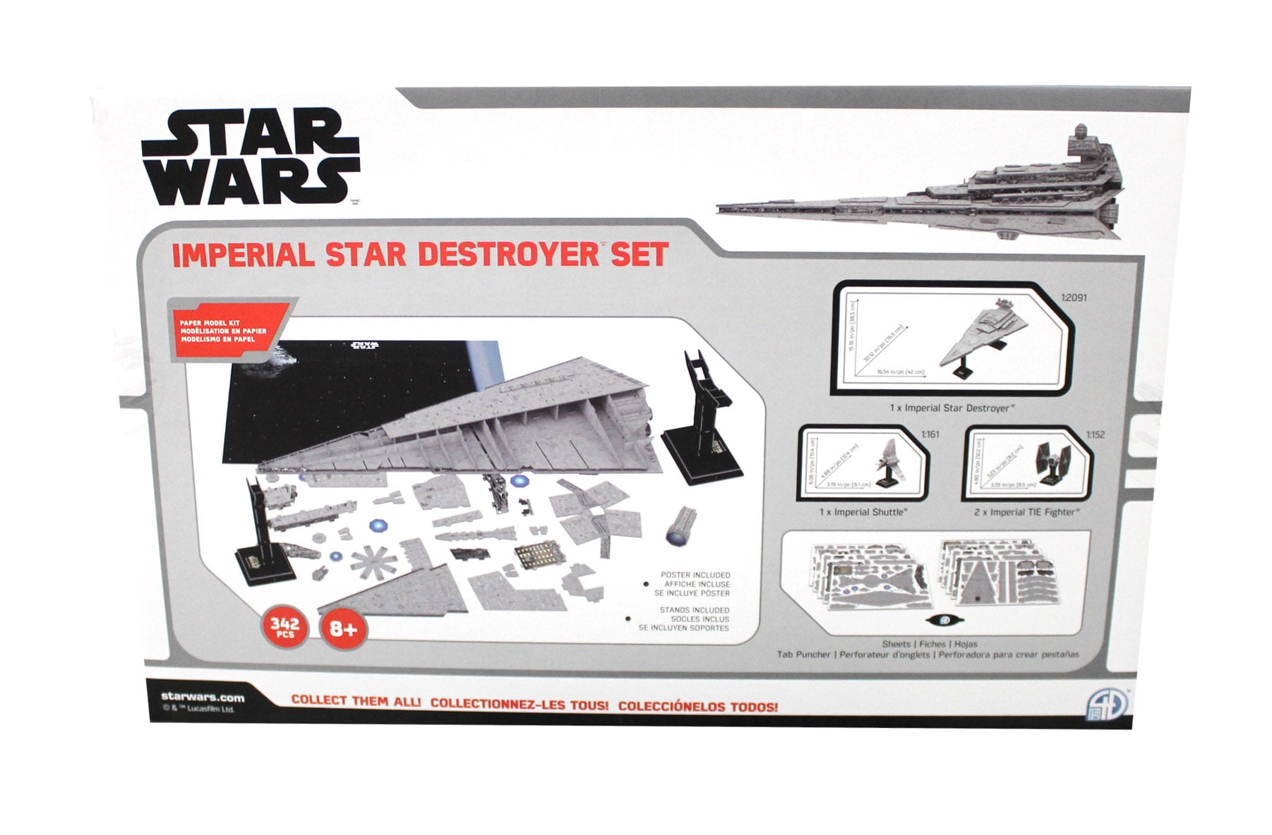 Revell Star Wars Imperial Star Destroyer Plastic SNAP Model Kit #1638~MINT 