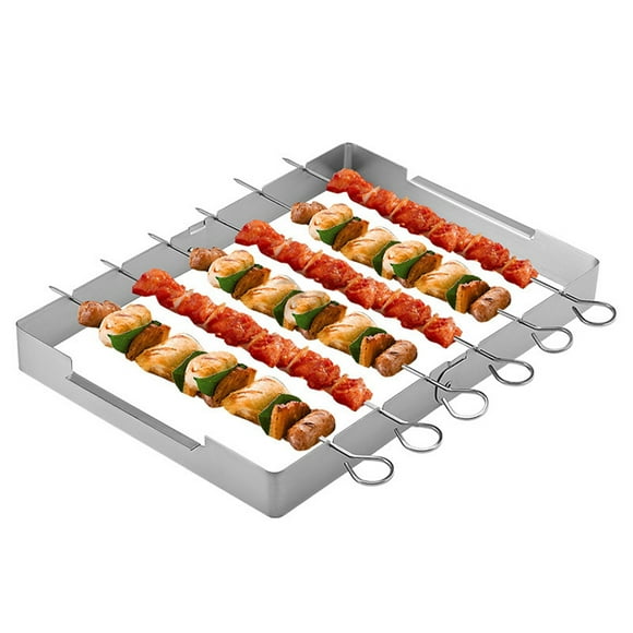 Coofit Ensemble de Paniers de Grillade Pliants Grilles en Acier Inoxydable avec Brochette BBQ