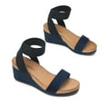 thumbnail image 3 of DREAM PAIRS Women's Elastica Ankle Strap Open Toe Platform Wedge Sandals, 3 of 5
