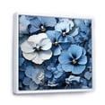 thumbnail image 2 of Designart "Pansies In Shades Of Blue And Grey II" Pansies Floater Framed Wall Art Prints, 2 of 5
