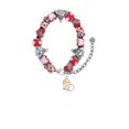 thumbnail image 2 of Two-tone Moose in Heart - Red Christmas Bead Bracelet, 2 of 4