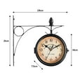 thumbnail image 4 of Reloj de pared retro de doble cara leyfeng color Negro, 4 of 8