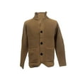thumbnail image 2 of xiaxaixu Men Sweaters Long Sleeve Cardigan Solid Color Stand Collar Button Down Sweaters Fall Winter Knitted Coats with Pockets, 2 of 7