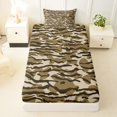 thumbnail image 3 of Erosebridal Boys Girls Brown Camouflage Twin Sheet Sets 3pcs,Teens Abstract Geometric Camo Bedding, 3 of 5