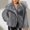 #0045-Gray, variant on TaTaai Fall Faux Fur Coat Women Long Sleeve Lapel Button Cardigan Plush Warm Outerwear for Winter