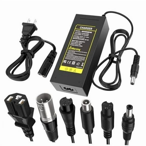 54.6V 2A Fast Charger 7 in 1 Plugs Universal for 48V 13S Lithium Batteries,