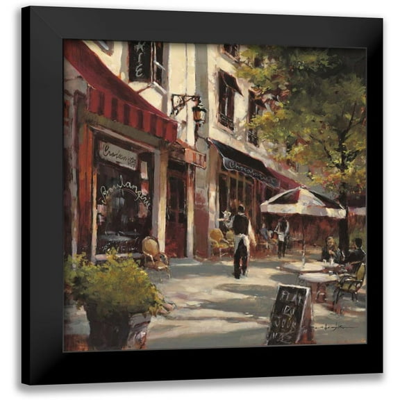 Heighton, Brent 12x12 Black Modern Framed Museum Art Print Titled - Boulevard Cafe