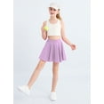 thumbnail image 2 of SILVERCELL 3-16Y Teens Girls Casual Mini Skirts with Liner, Kids Athletic Solid Culottes Pleated Skater Skirt Skorts, 2 of 9