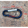 thumbnail image 2 of Aluminum Carabiner Clip Snap Hook Keyring Carabiners Keychains Black(10P), 2 of 5