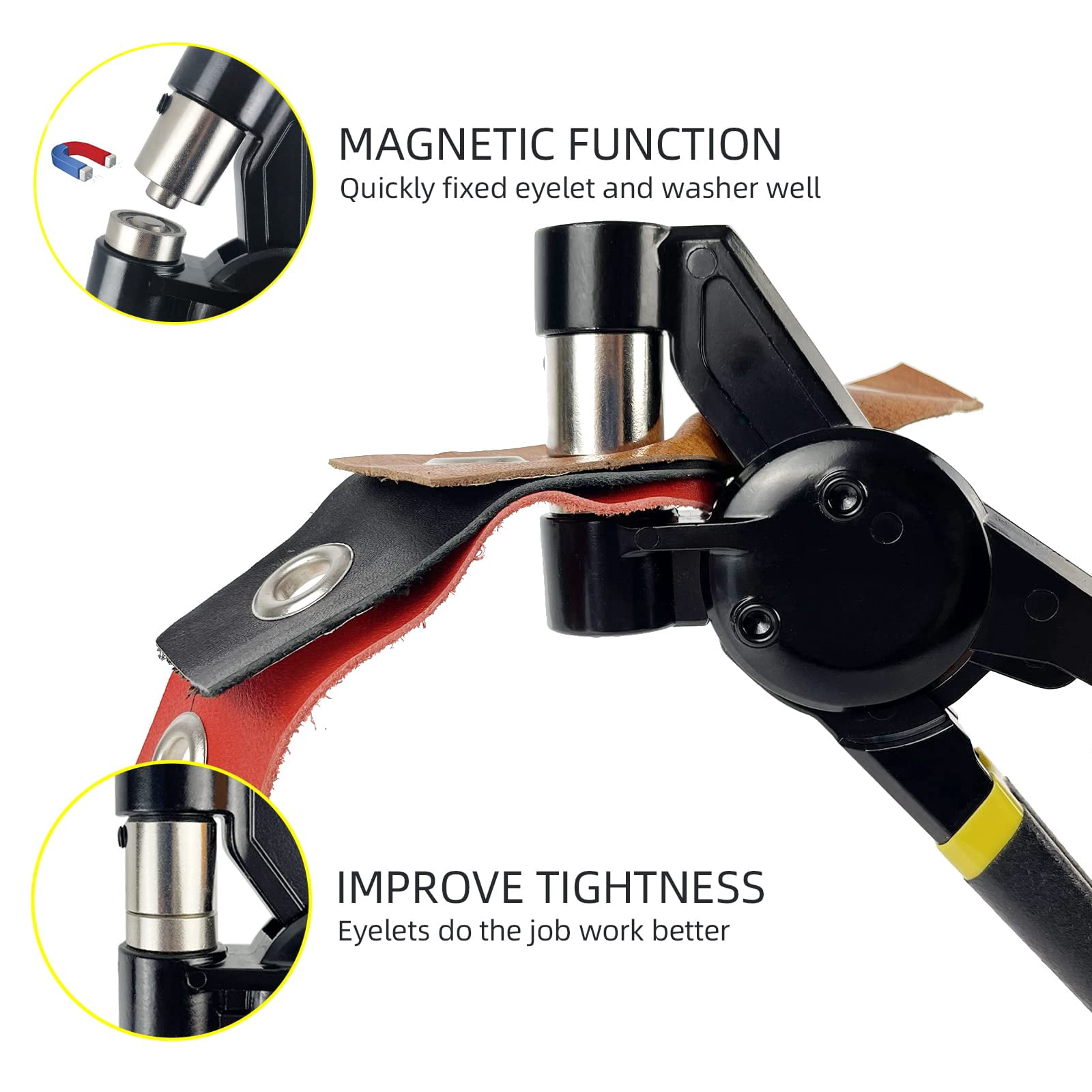 Grommet Tool Kit  3/8 Inch Handheld Eyelet Manual Press Machine With 500 10 Mm Grommets