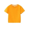 thumbnail image 3 of Girls First Day of School Outfits Set Casual Short Sleeve Tees Shorts Rainbow Socks Cotton Summer Going Out Clothes 7 Years, Orange, 3 of 4