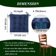 thumbnail image 2 of Cojines para Silla de Comedor Juego de 4 Suaves Cuadrado con diseño con Lazos Azul Marino, 2 of 4