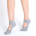thumbnail image 1 of Calcetines de yoga con cinco dedos para mujer, antideslizantes, para Pilates, deportes, yoga, calcetines de fitness con punta dividida, 1 of 6