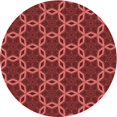 thumbnail image 1 of Ahgly Tapis Rond Lavable en Machine Intérieur Rouge Pamplemousse Transitionnel, 4 Pieds Rond, 1 of 7