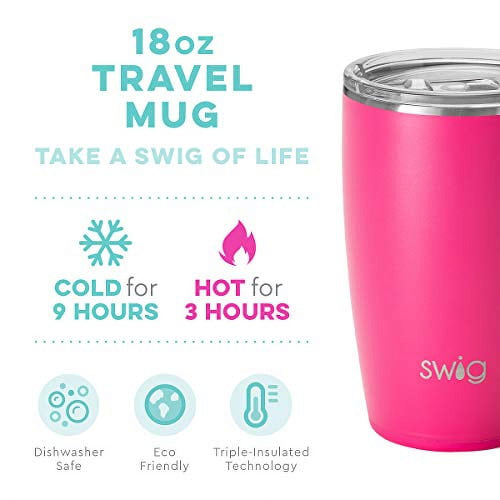 Swig Life 18oz Travel Mug | Insulated Stainless Steel Tumbler with Handle | Wild Child