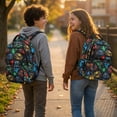 thumbnail image 2 of Yspwyqan Graffiti Truck School Backpack for Kids, 17 Inch Lightweight 600D Polyester Backpack, Multi-Pocket Fits 15.6 Laptop, Front Pocket for Elementary Middle School, 2 of 7