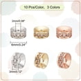 thumbnail image 2 of 30 cuentas espaciadoras redondas de 6 mm, 3 colores, micro pavé de circonitas cúbicas, cuentas chapadas en oro y plata, cuentas sueltas de diamantes de imitación, 2 of 6