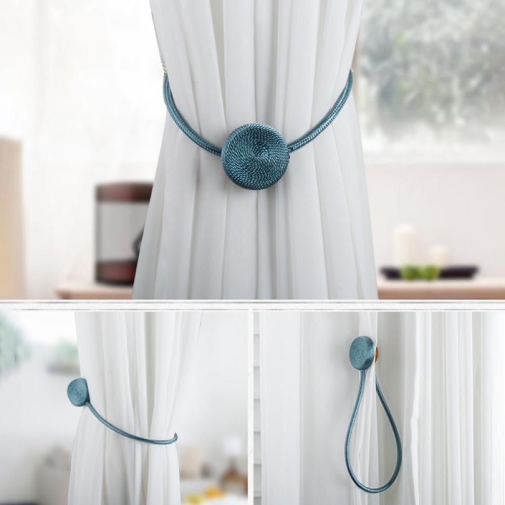 1PCS Magnetic Decor Curtain Buckle Tie Holdbacks Tieback Clips Hooks Rope Holder 