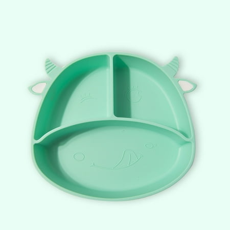 

BELLZELY Toddler Girl Clothes Clearance Baby Silicone Plate Non-slip Suction Feeding Bowl Cartoon Divided Food Dishes