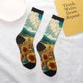 thumbnail image 4 of Uemuo Field Style Bicycle Young Sunflower Printed Kids Boys Socks Seamless Crew Socks Crazy Funny Athletic Sport Socks for Children, 4 of 6