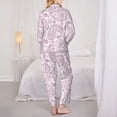 thumbnail image 3 of Pajamas for Women Set - Mauve Paisley Comfy Long Sleeve Button Up Pajama Sets for Women 2 Piece, Soft Sleepwear Nightwear Pjs Lounge Sets for Women with Pockets, 3 of 6