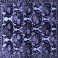 thumbnail image 1 of Ahgly Company Machine Washable Indoor Square Persian Blue Traditional Area Rugs, 4' Square, 1 of 4