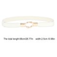 thumbnail image 3 of Linyer Waist Band Exquisite Elastic Universal Gold Leather Straps with Buckles Puffer Coat Valentines Day Belts for Women Dresses White, 3 of 3
