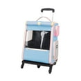 thumbnail image 4 of Mochila transportadora para gatos, bolsa de viaje para gatos, ligera, con ruedas, para cachorros, gatitos, vacaciones, senderismo al aire libre azul, 4 of 9