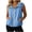 Blue, variant on Women's Sleeveless Hooded Vest Lightweight Zip Up Windbreaker with Drawstring Casual Solid Color Summer Spring Outdoor Jacket