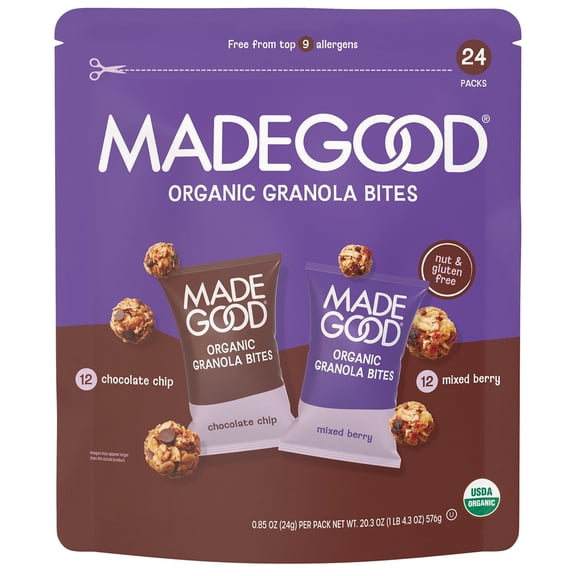 MadeGood Mixed Berry & Chocolate Chip Granola Minis, 24 pk.
