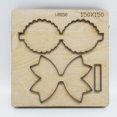 thumbnail image 4 of Troquel de corte de moño Okjew de madera y acero aleado para manualidades DIY, 4 of 9